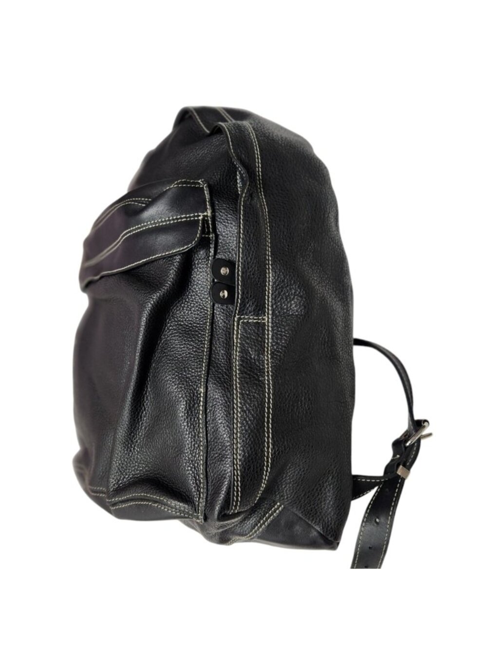 Men's Roots Pebbled Leather Backpack - Picture 3 of 15